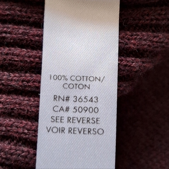 Calvin Klein 1/4 Zip Two Tone Maroon Cotton Sweater Business Casual Grandpa - Picture 5 of 6